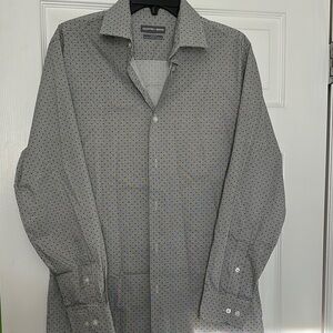 Geoffrey Beene Black and Gray Button-Down Shirt